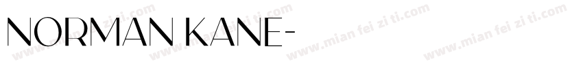 Norman Kane字体转换